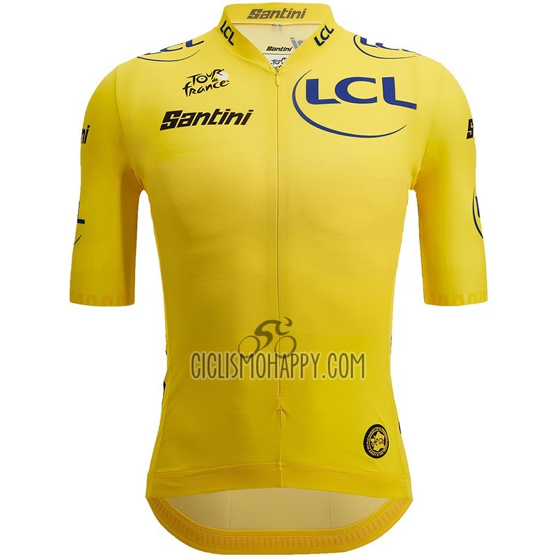 Tour de France Cycling Jersey Bib Short 2023 Men Short Sleeve Yellow